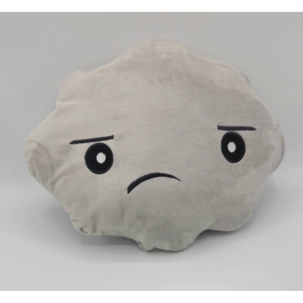 12" GREY Gray Sad Rain Storm PLUSH CLOUD Pillow B3